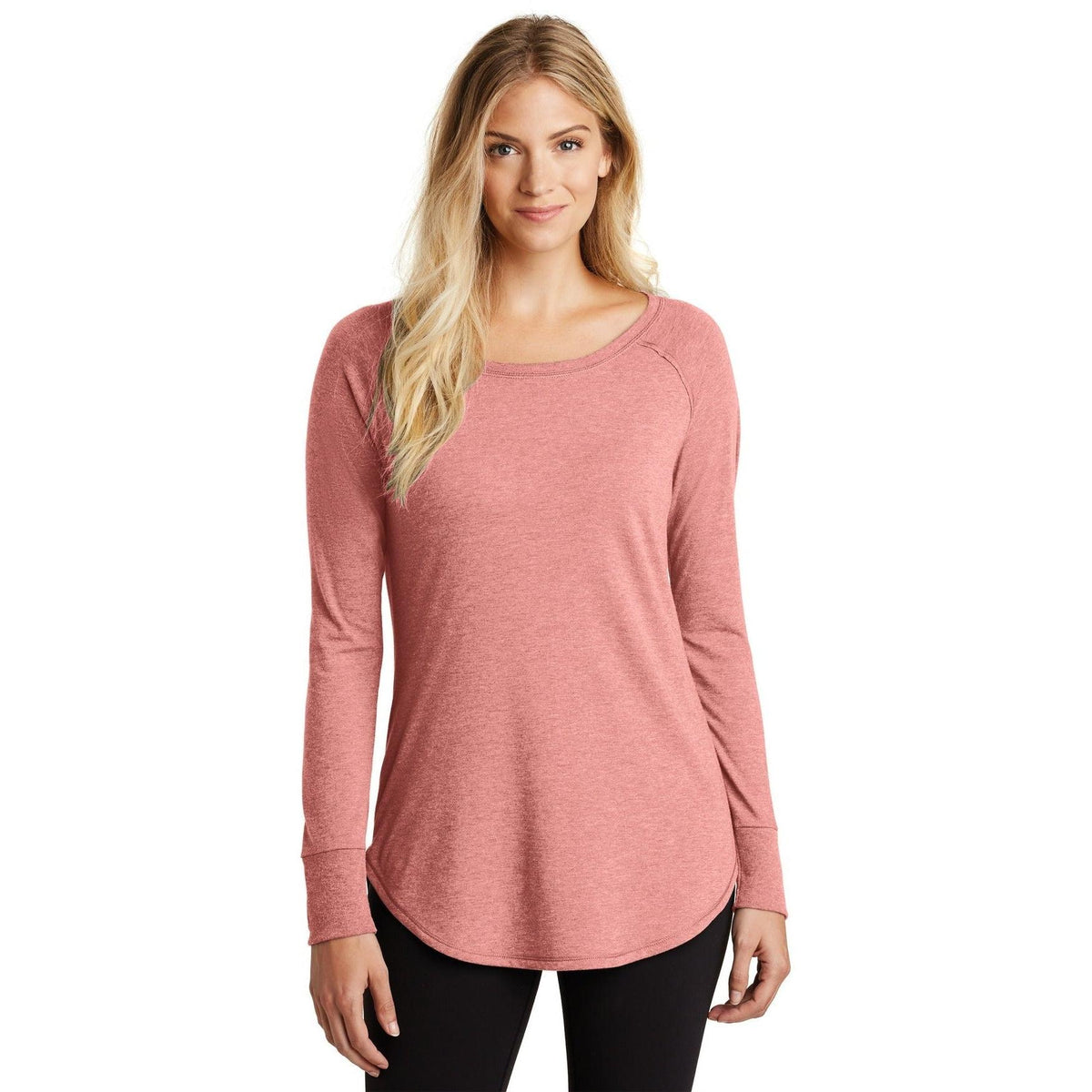 no-logo District Women's Perfect Tri Long Sleeve Tunic Tee-Regular-District-Thread Logic
