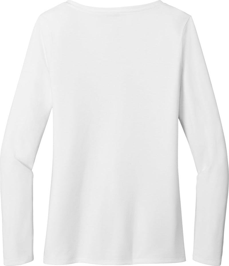 no-logo District Ladies Perfect Tri Long Sleeve V-Neck Tee-Regular-District-Thread Logic