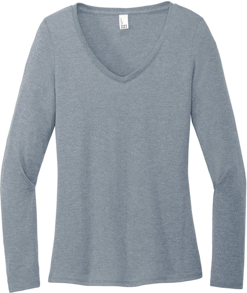 District Ladies Perfect Tri Long Sleeve V-Neck Tee
