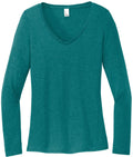 District Ladies Perfect Tri Long Sleeve V-Neck Tee