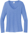 District Ladies Perfect Tri Long Sleeve V-Neck Tee