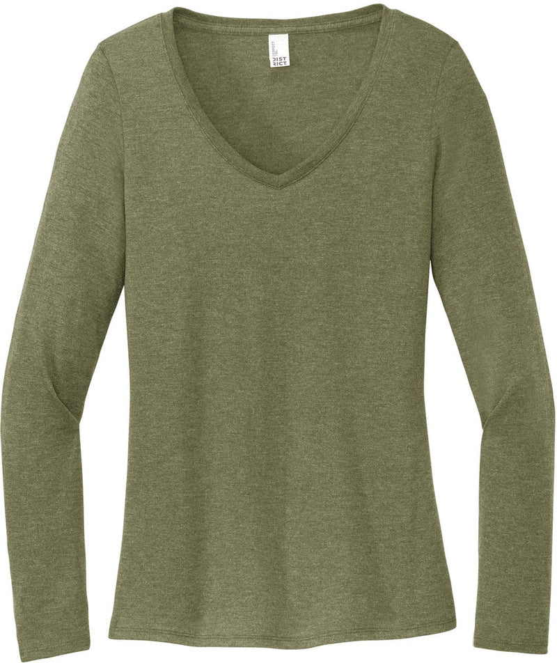 District Ladies Perfect Tri Long Sleeve V-Neck Tee