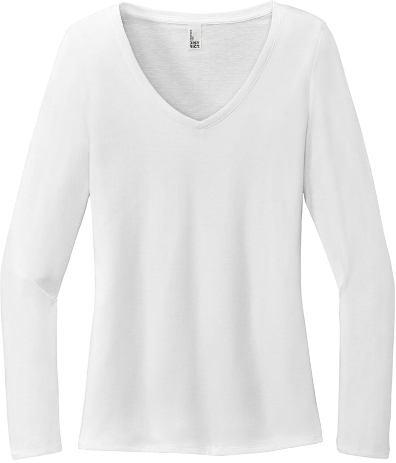 District Ladies Perfect Tri Long Sleeve V-Neck Tee