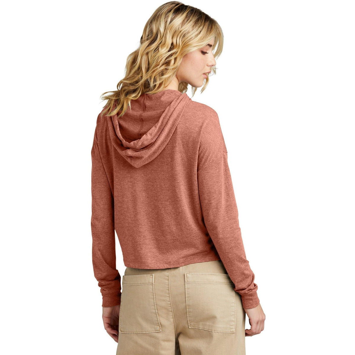 no-logo District Ladies Perfect Tri Midi Long Sleeve Hoodie-New-District-Thread Logic