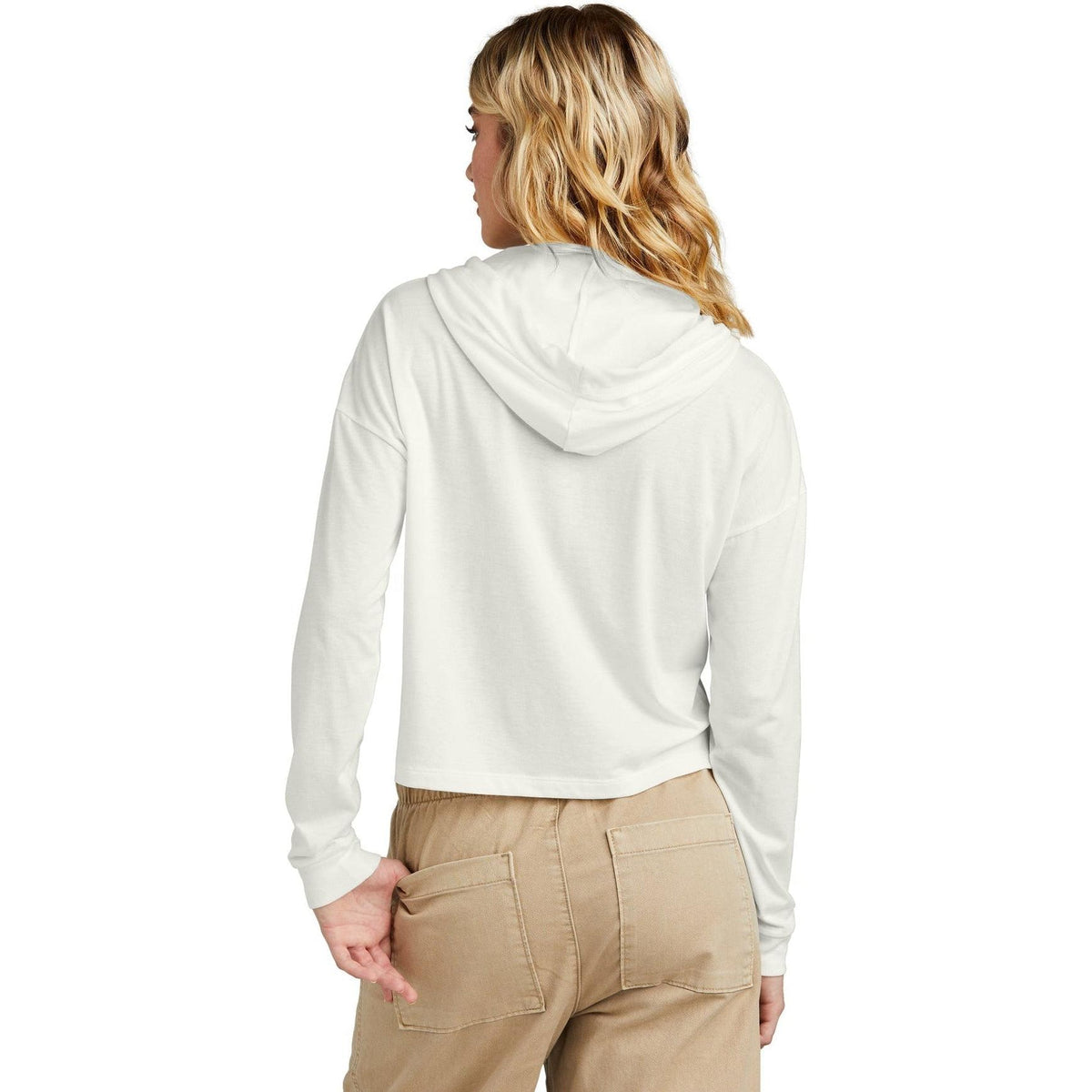 no-logo District Ladies Perfect Tri Midi Long Sleeve Hoodie-New-District-Thread Logic