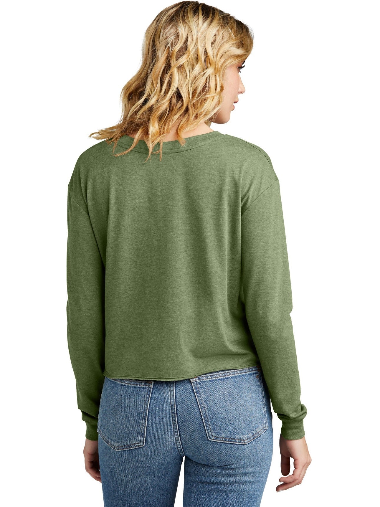 no-logo District Ladies Perfect Tri Midi Long Sleeve Tee-New-District-Thread Logic