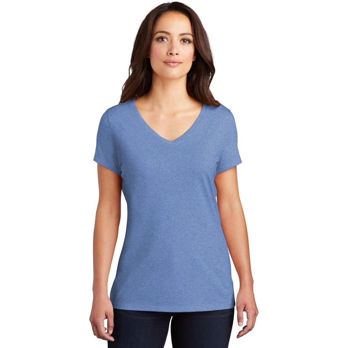 no-logo District Ladies Perfect Tri V-Neck Tee-Regular-District-Thread Logic