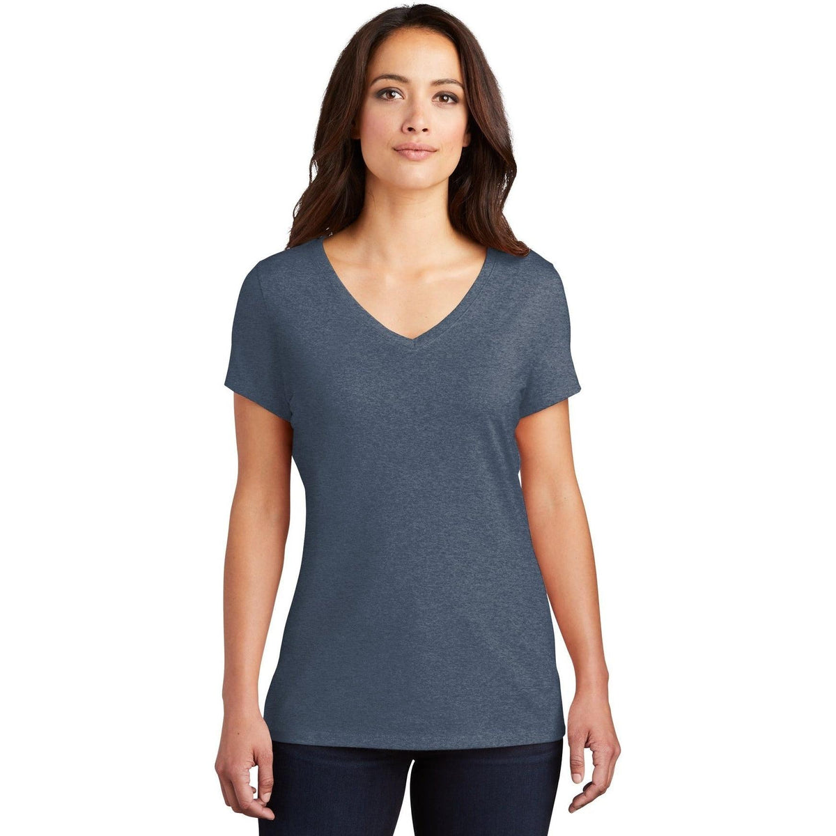 no-logo District Ladies Perfect Tri V-Neck Tee-Regular-District-Thread Logic