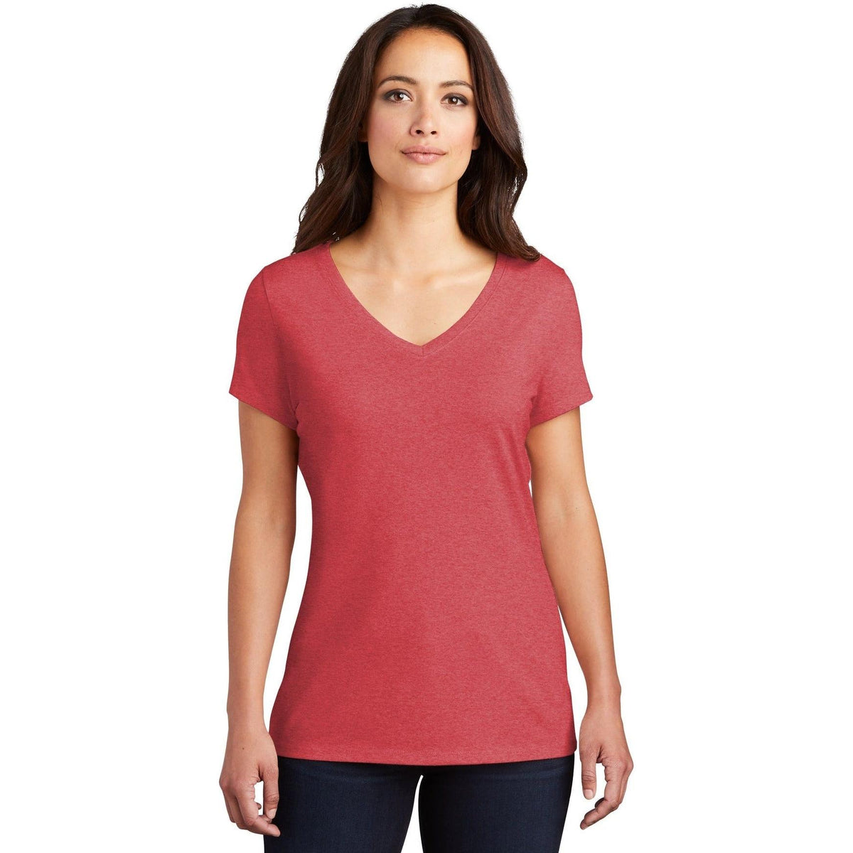 no-logo District Ladies Perfect Tri V-Neck Tee-Regular-District-Thread Logic