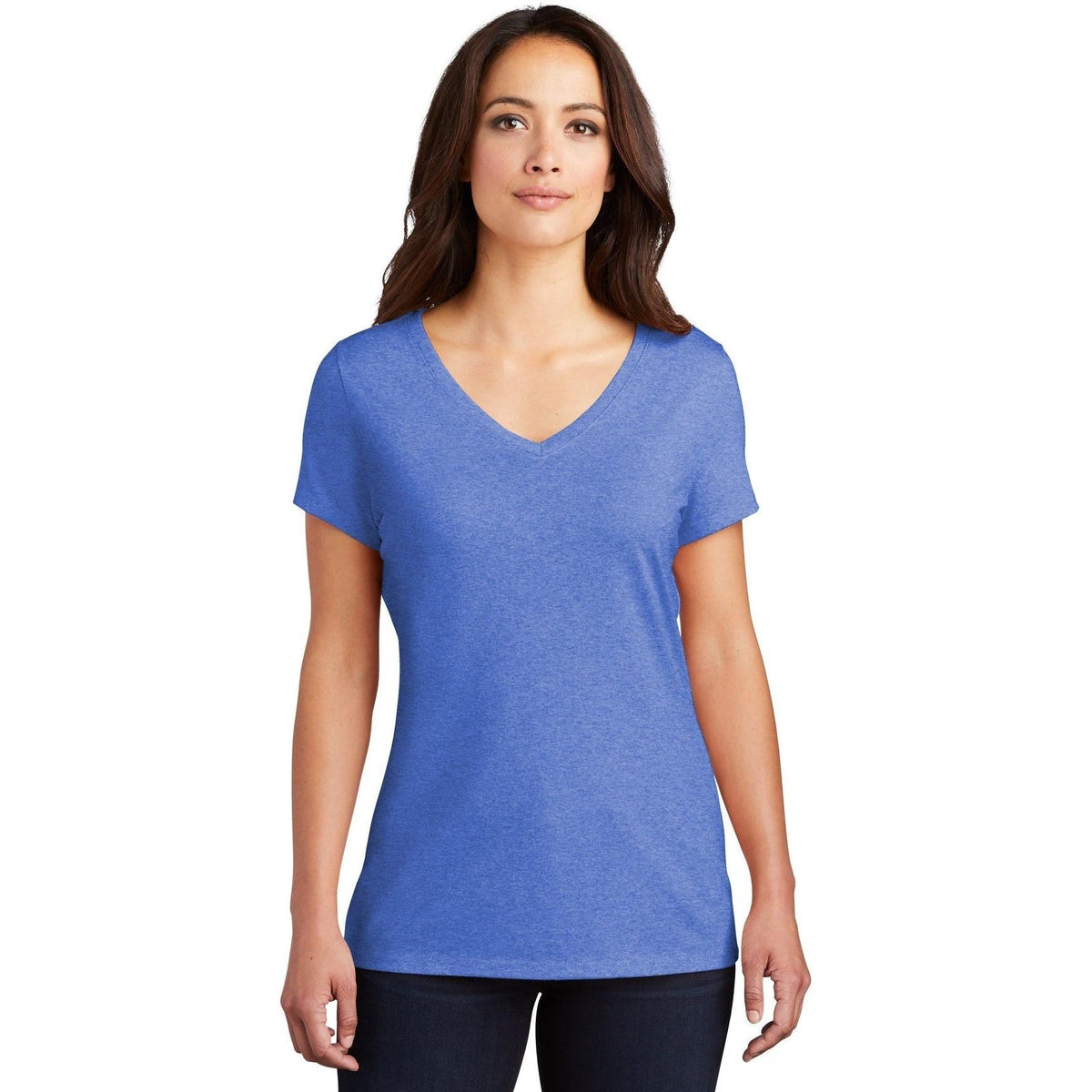 no-logo District Ladies Perfect Tri V-Neck Tee-Regular-District-Thread Logic