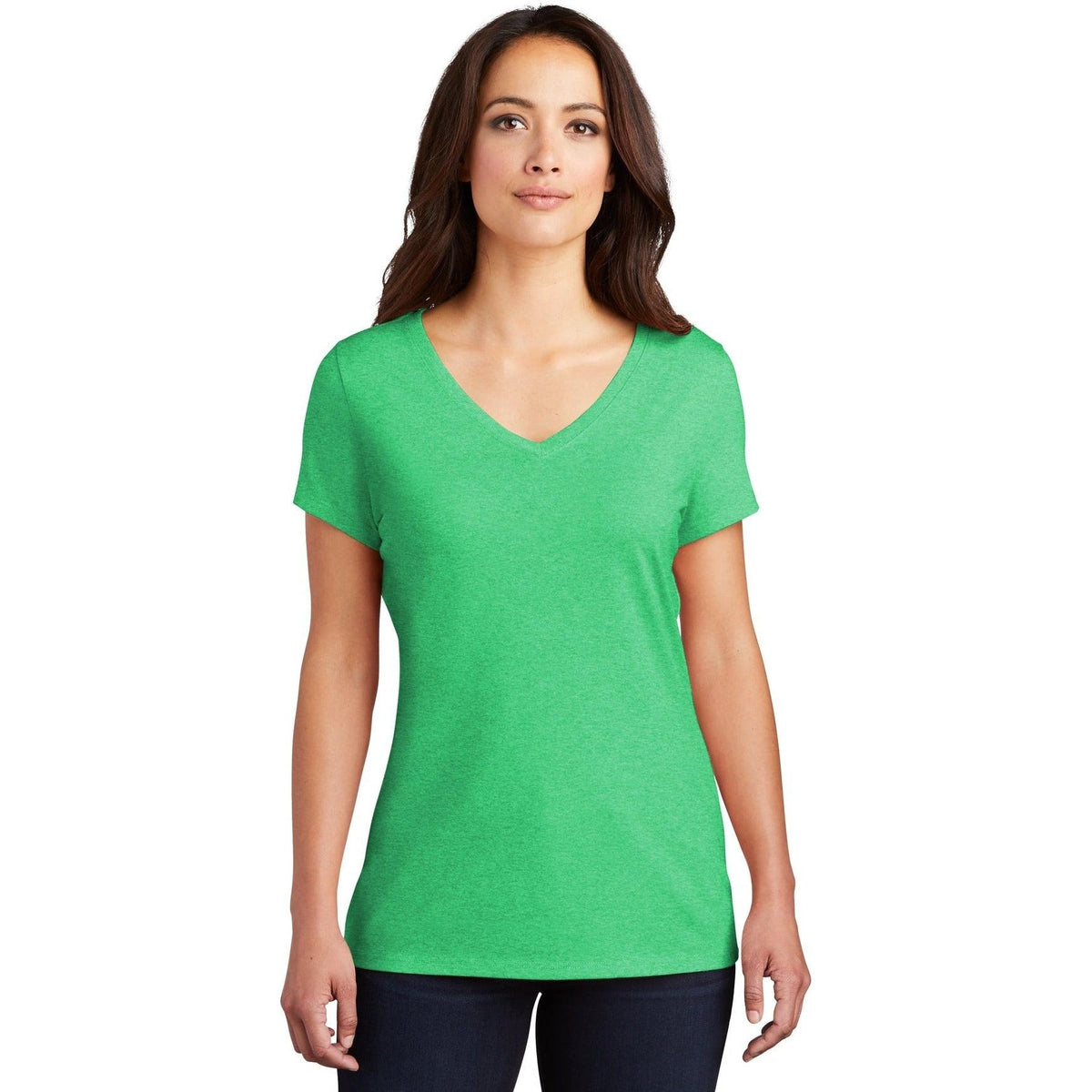 no-logo District Ladies Perfect Tri V-Neck Tee-Regular-District-Thread Logic