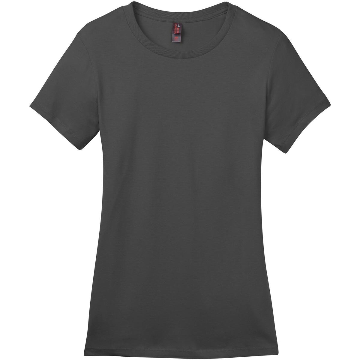 no-logo District Women's Perfect Weight Crew Tee-Polos-District-Charcoal-XS-Thread Logic