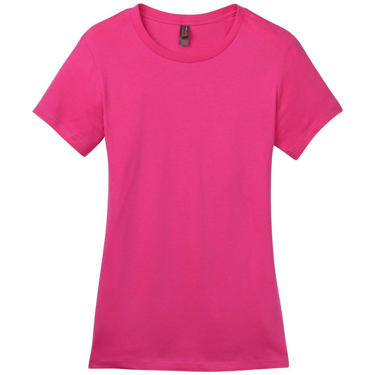no-logo District Women's Perfect Weight Crew Tee-Polos-District-Dark Fuchsia-XS-Thread Logic