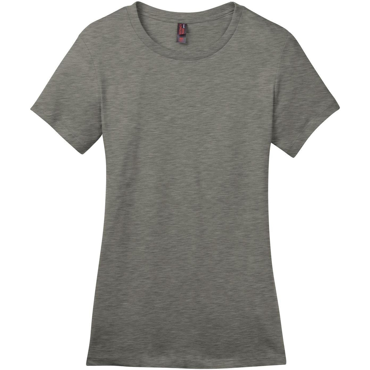 no-logo District Women's Perfect Weight Crew Tee-Polos-District-Heathered Steel-XS-Thread Logic