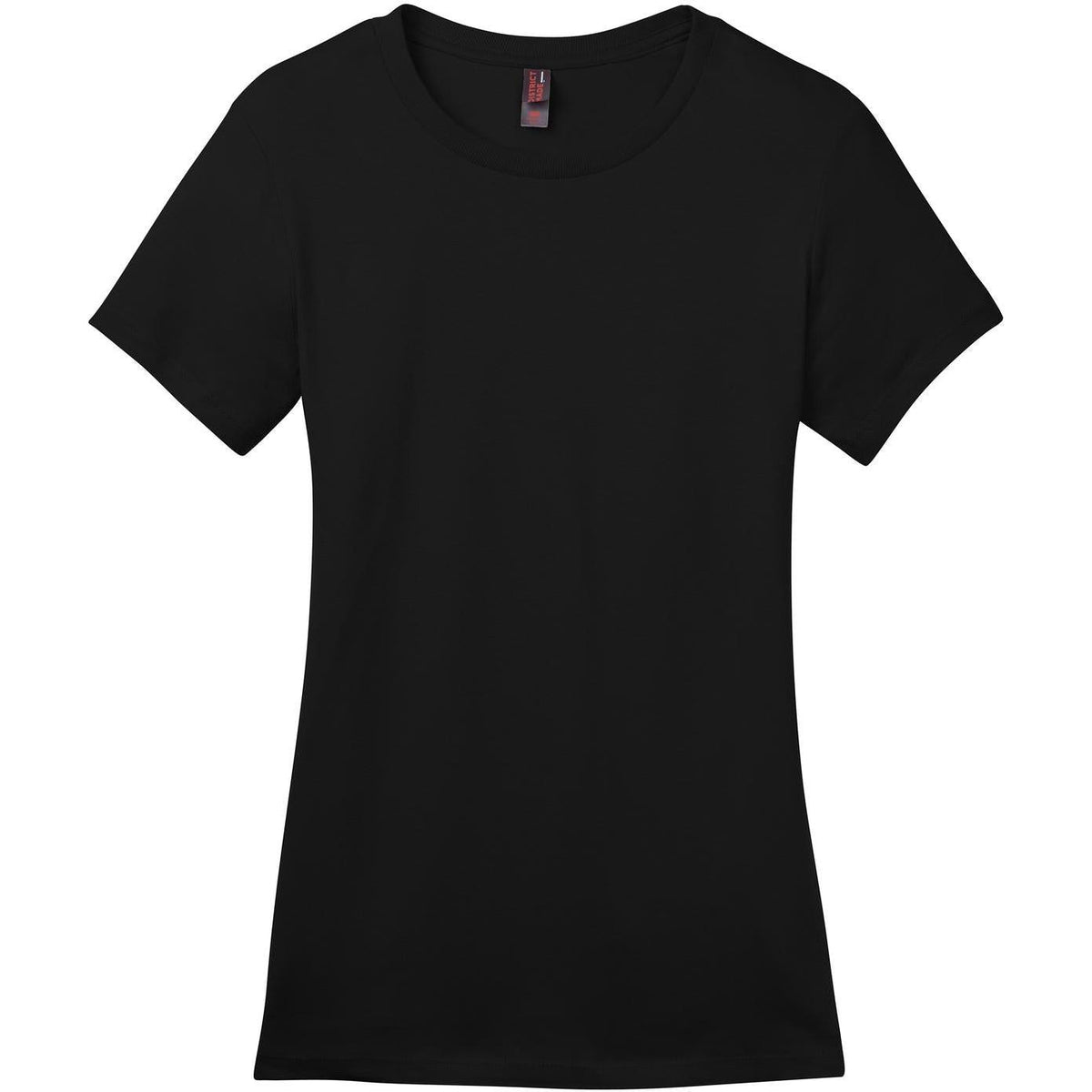 no-logo District Women's Perfect Weight Crew Tee-Polos-District-Jet Black-XS-Thread Logic