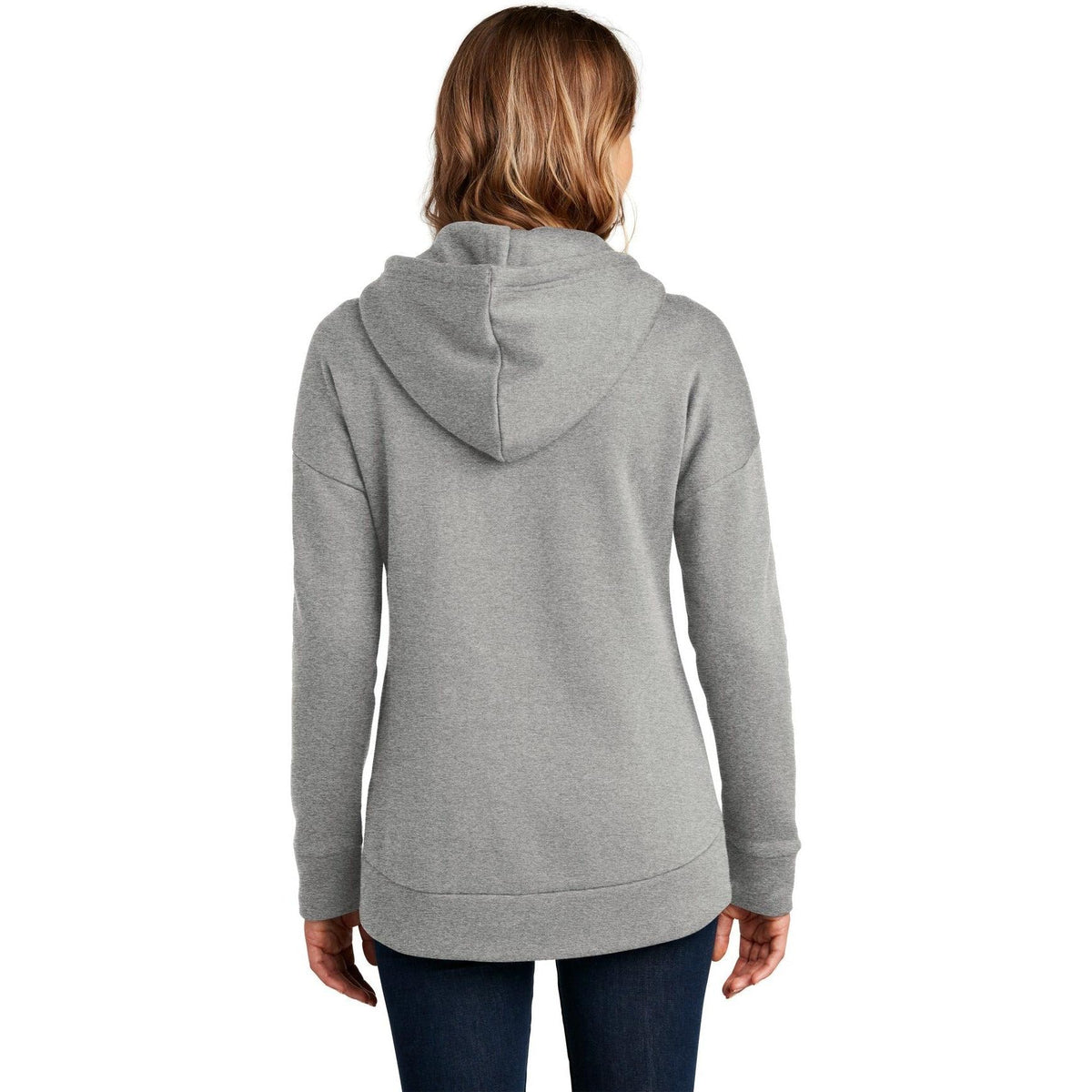 no-logo District Ladies Perfect Weight Fleece Drop Shoulder Full-Zip Hoodie-Regular-District-Thread Logic