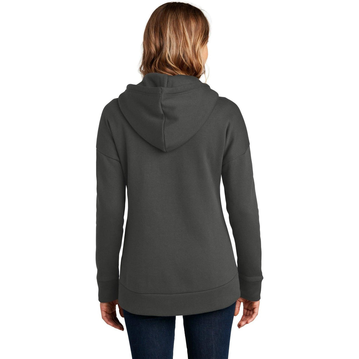 no-logo District Ladies Perfect Weight Fleece Drop Shoulder Full-Zip Hoodie-Regular-District-Thread Logic