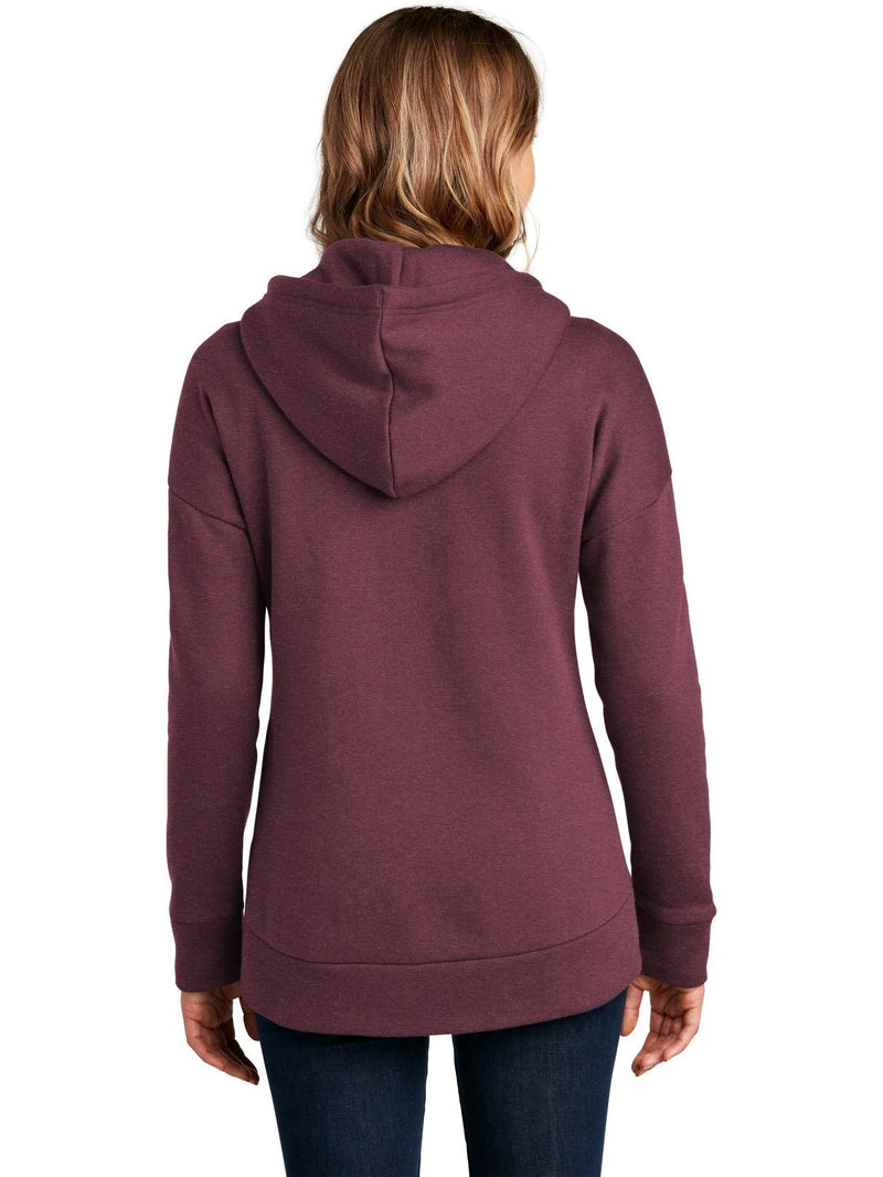 no-logo District Ladies Perfect Weight Fleece Drop Shoulder Full-Zip Hoodie-Regular-District-Thread Logic