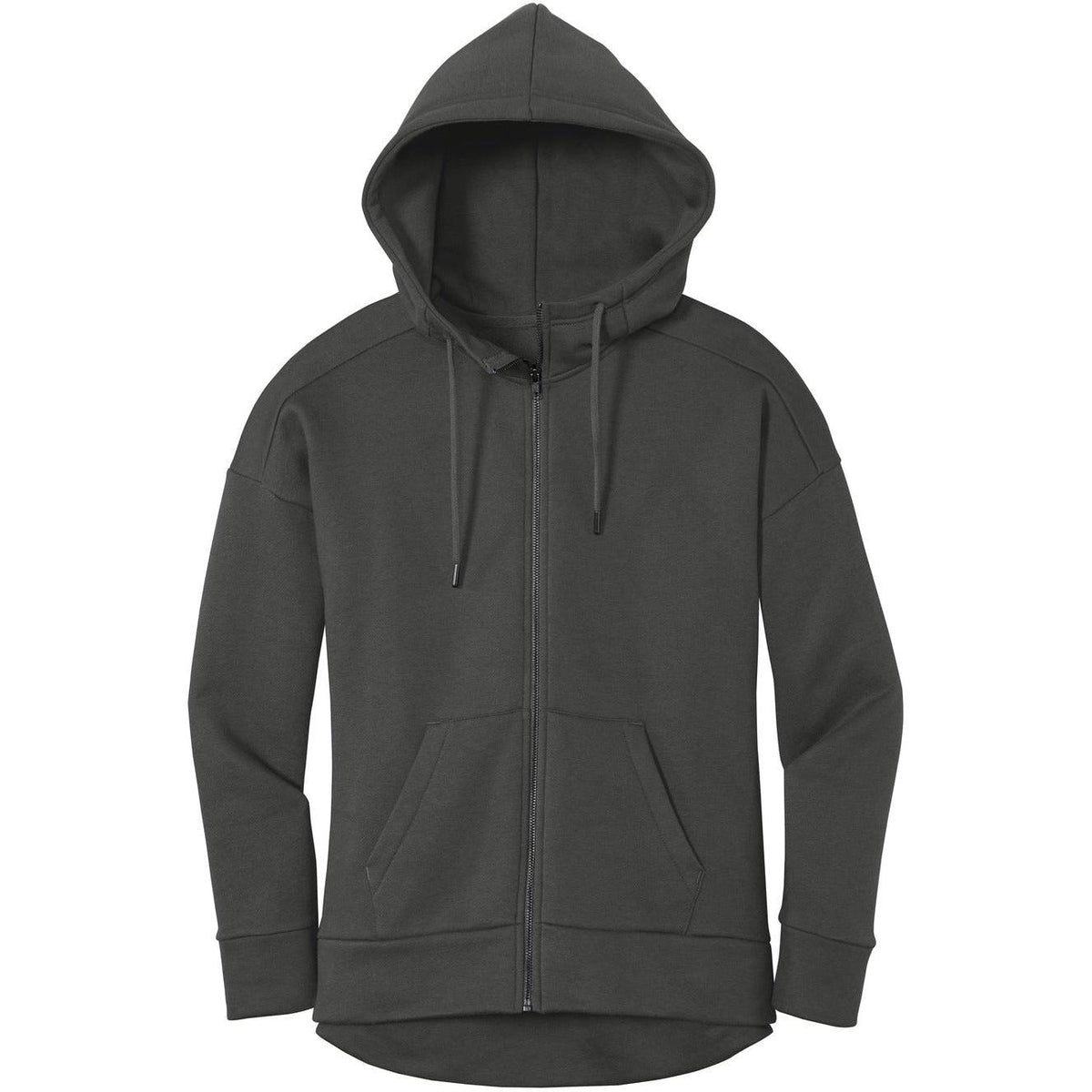 no-logo District Ladies Perfect Weight Fleece Drop Shoulder Full-Zip Hoodie