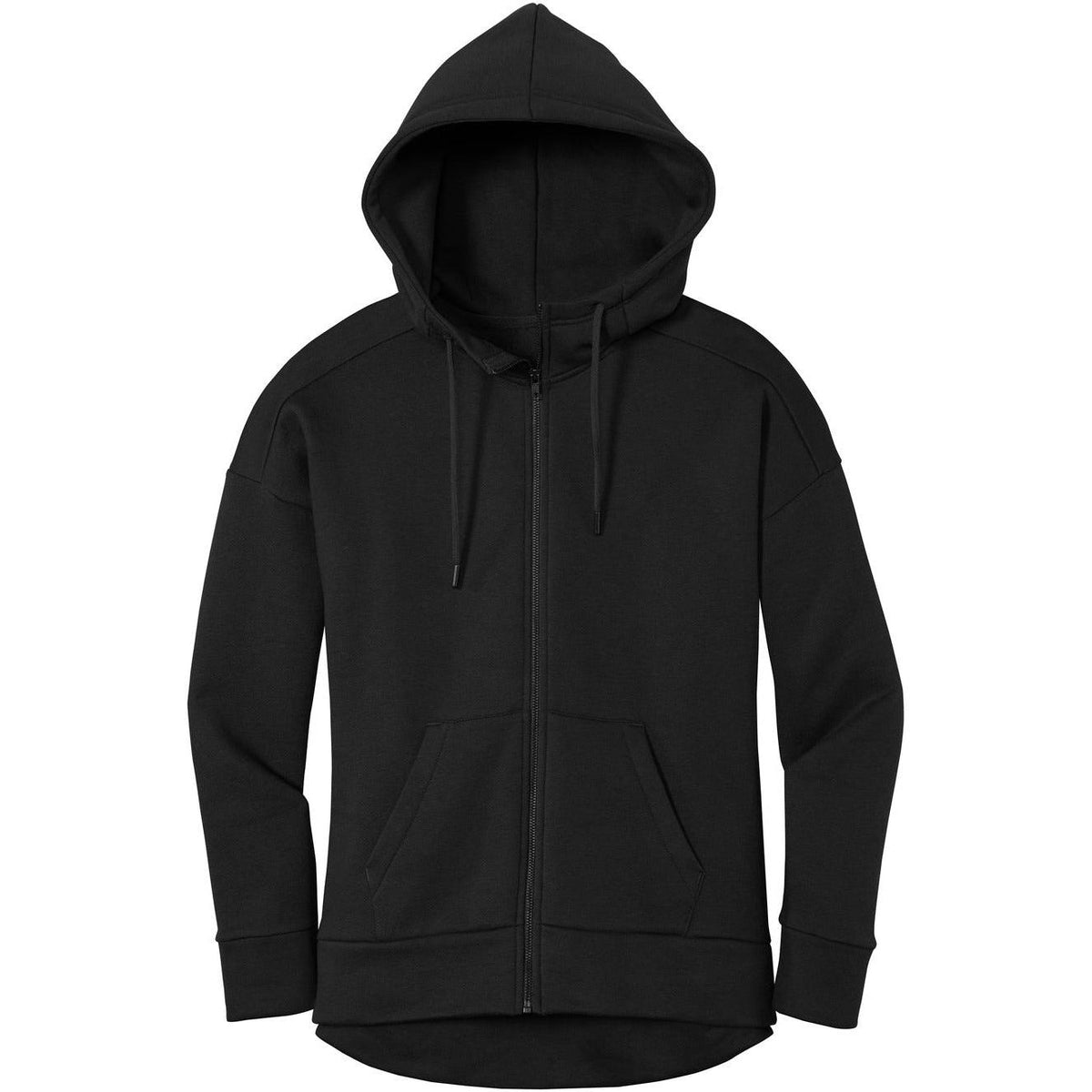 no-logo District Ladies Perfect Weight Fleece Drop Shoulder Full-Zip Hoodie