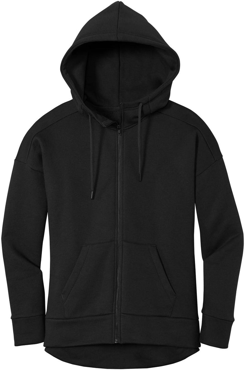 District Ladies Perfect Weight Fleece Drop Shoulder Full-Zip Hoodie