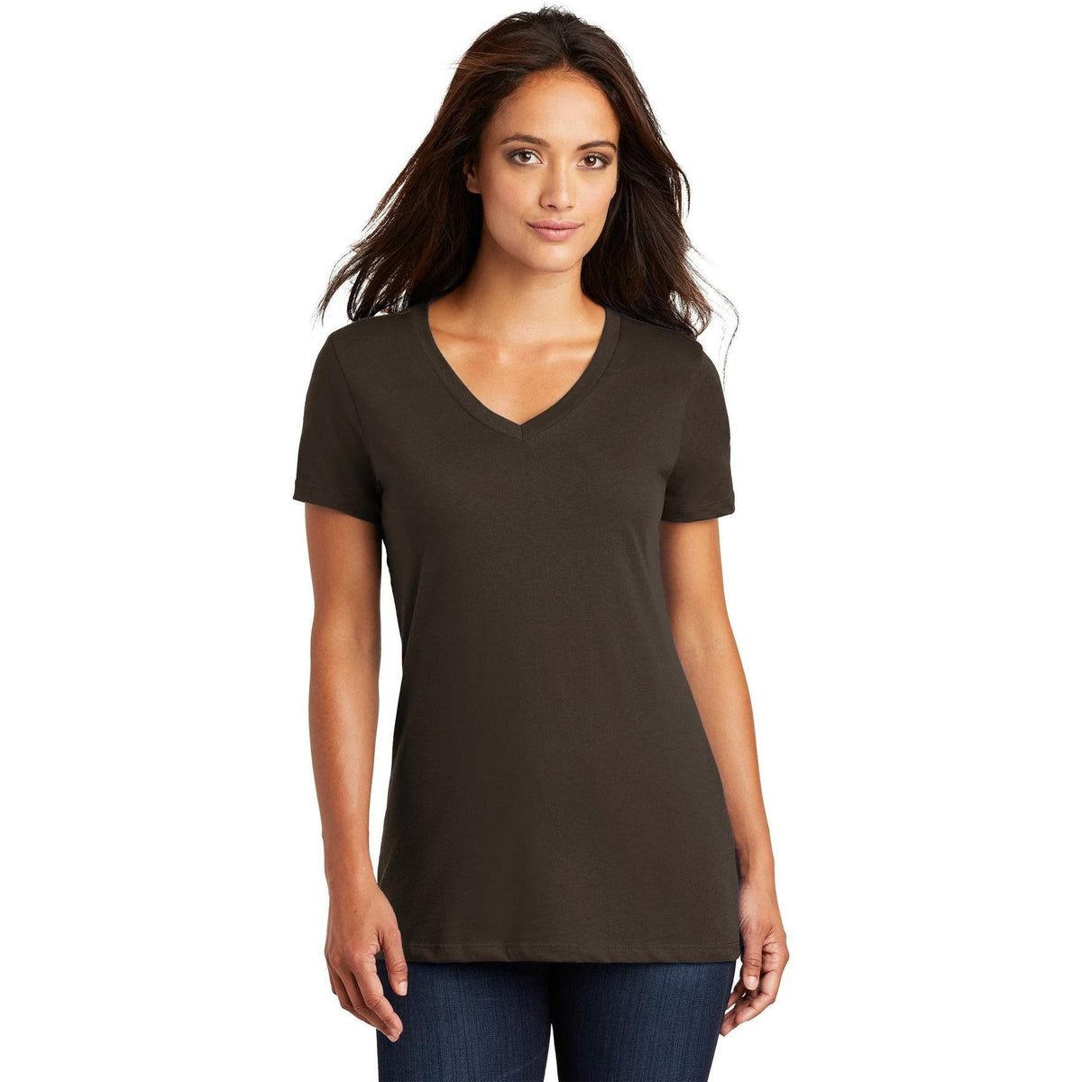 no-logo District Women's Perfect Weight V-Neck Tee-Polos-District-Thread Logic