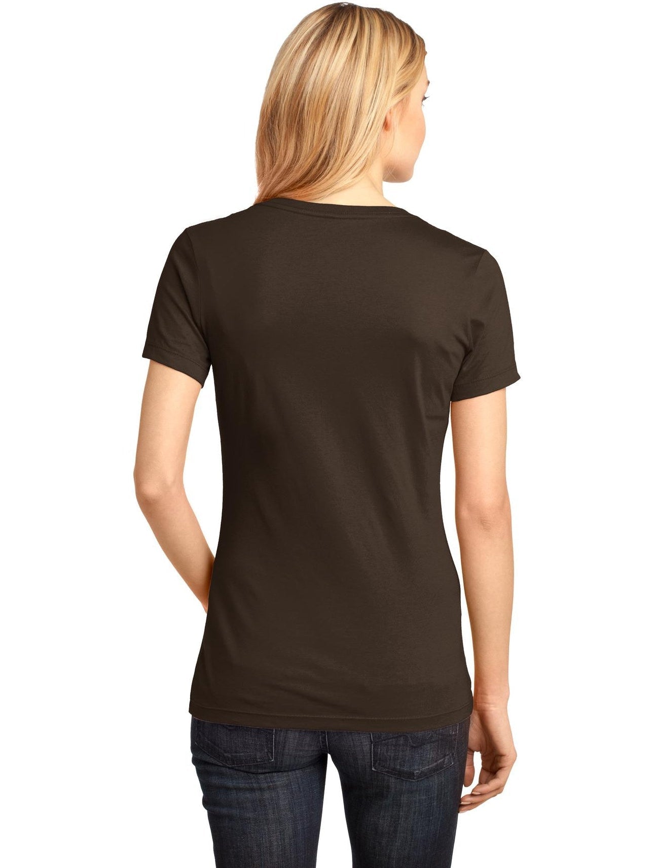 no-logo District Ladies Perfect Weight V-Neck Tee-Regular-District-Thread Logic