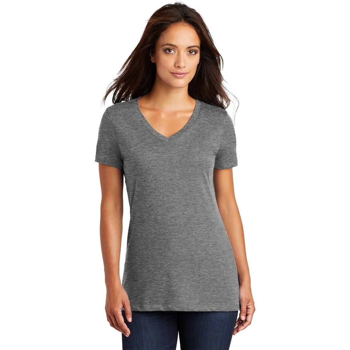no-logo District Women's Perfect Weight V-Neck Tee-Polos-District-Thread Logic