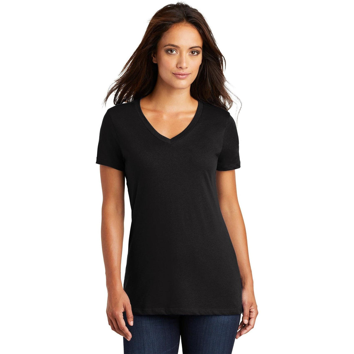 no-logo District Women's Perfect Weight V-Neck Tee-Polos-District-Thread Logic
