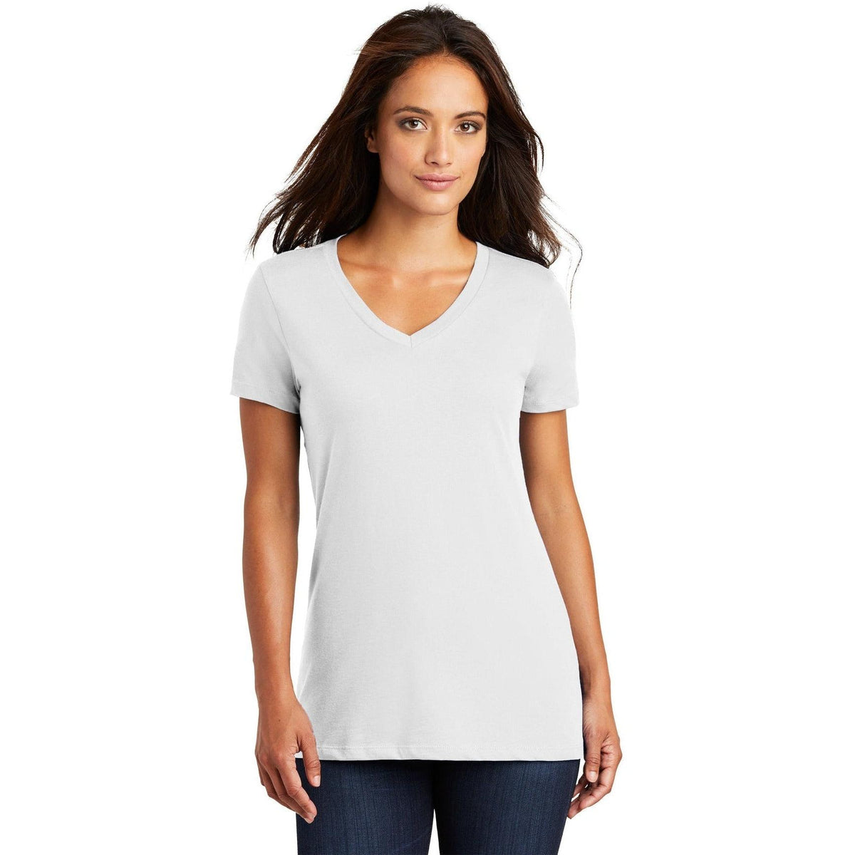 no-logo District Women's Perfect Weight V-Neck Tee-Polos-District-Thread Logic