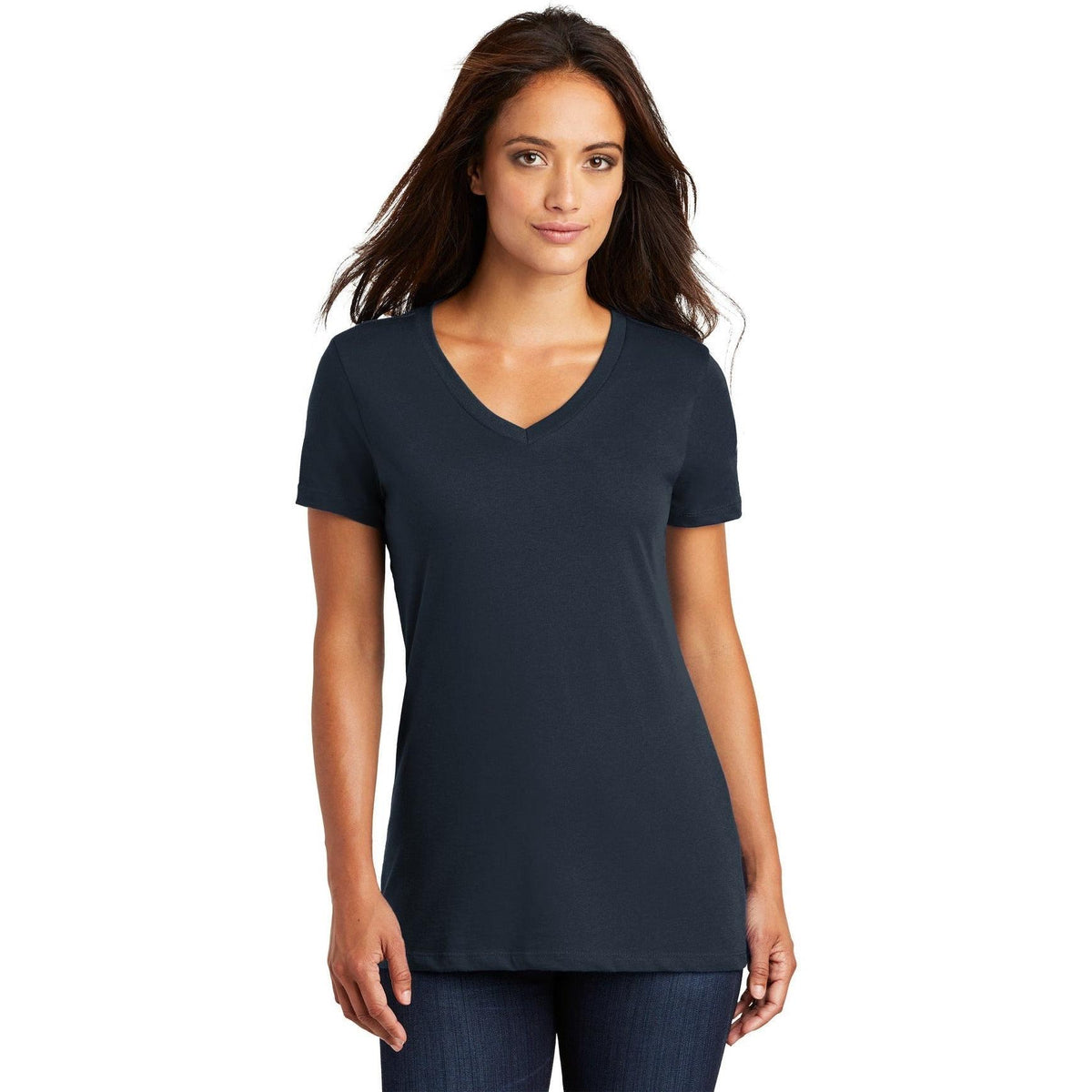 no-logo District Women's Perfect Weight V-Neck Tee-Polos-District-Thread Logic
