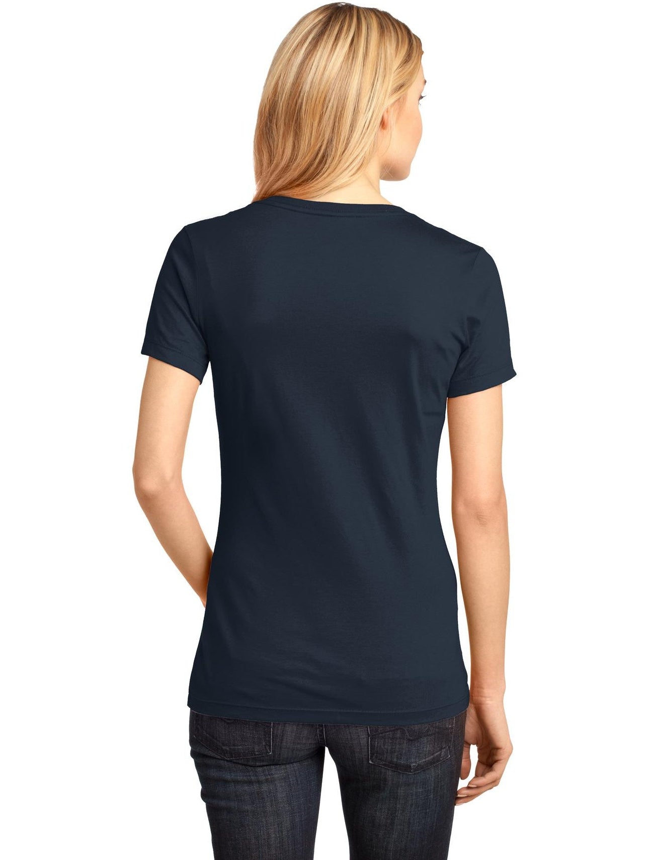 no-logo District Ladies Perfect Weight V-Neck Tee-Regular-District-Thread Logic