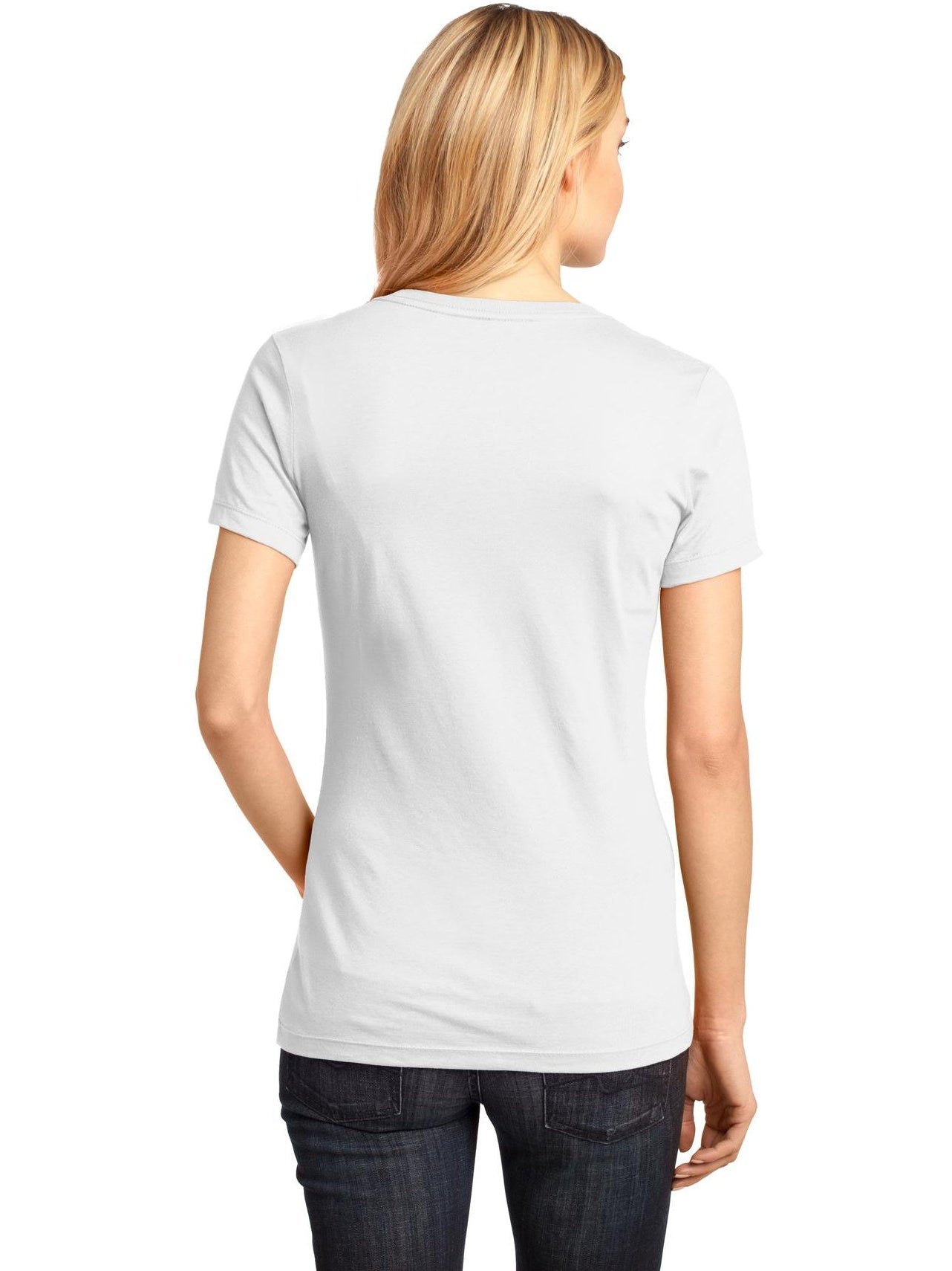 no-logo District Ladies Perfect Weight V-Neck Tee-Regular-District-Thread Logic