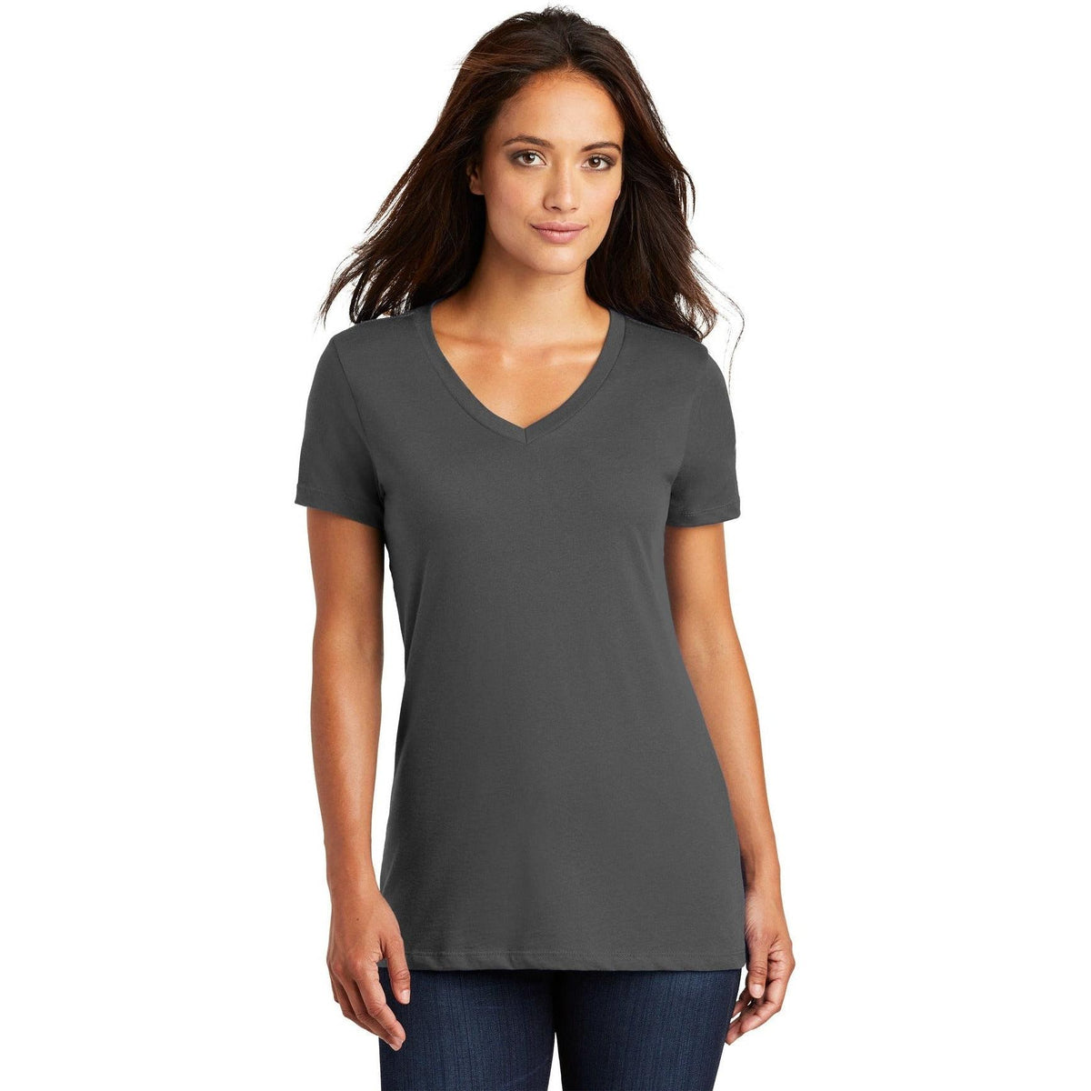 no-logo District Women's Perfect Weight V-Neck Tee-Polos-District-Thread Logic