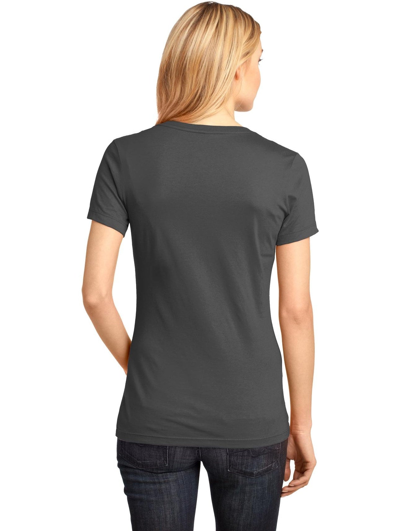 no-logo District Ladies Perfect Weight V-Neck Tee-Regular-District-Thread Logic