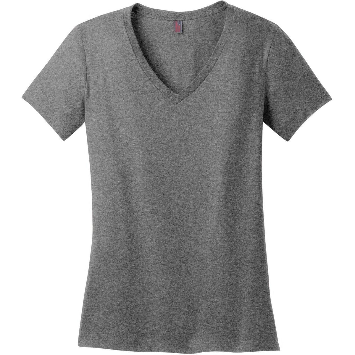 no-logo District Women's Perfect Weight V-Neck Tee-Polos-District-Heathered Nickel-XS-Thread Logic