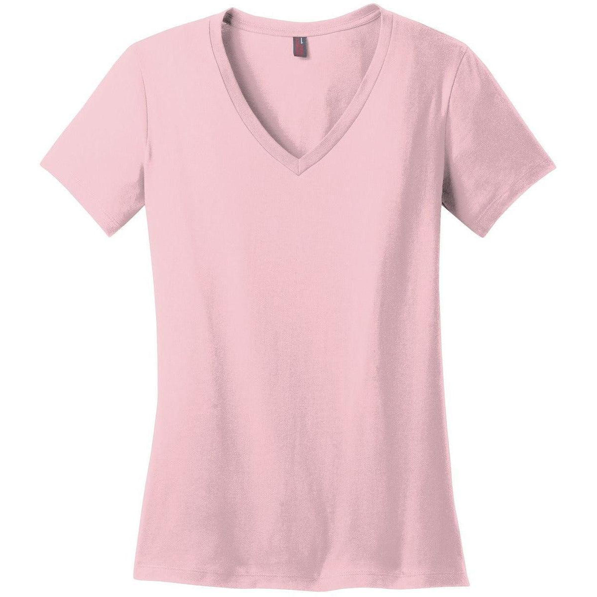 no-logo District Women's Perfect Weight V-Neck Tee-Polos-District-Light Pink-XS-Thread Logic