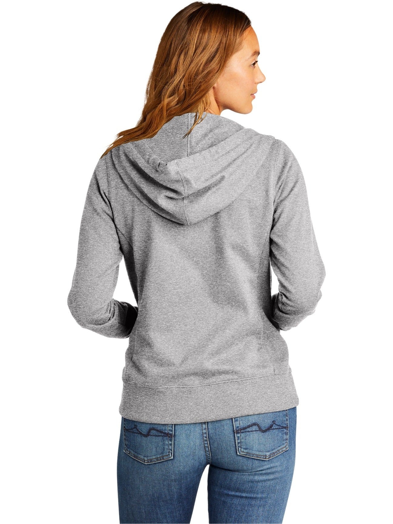 no-logo District Ladies Re-Fleece Full-Zip Hoodie-Regular-District-Thread Logic