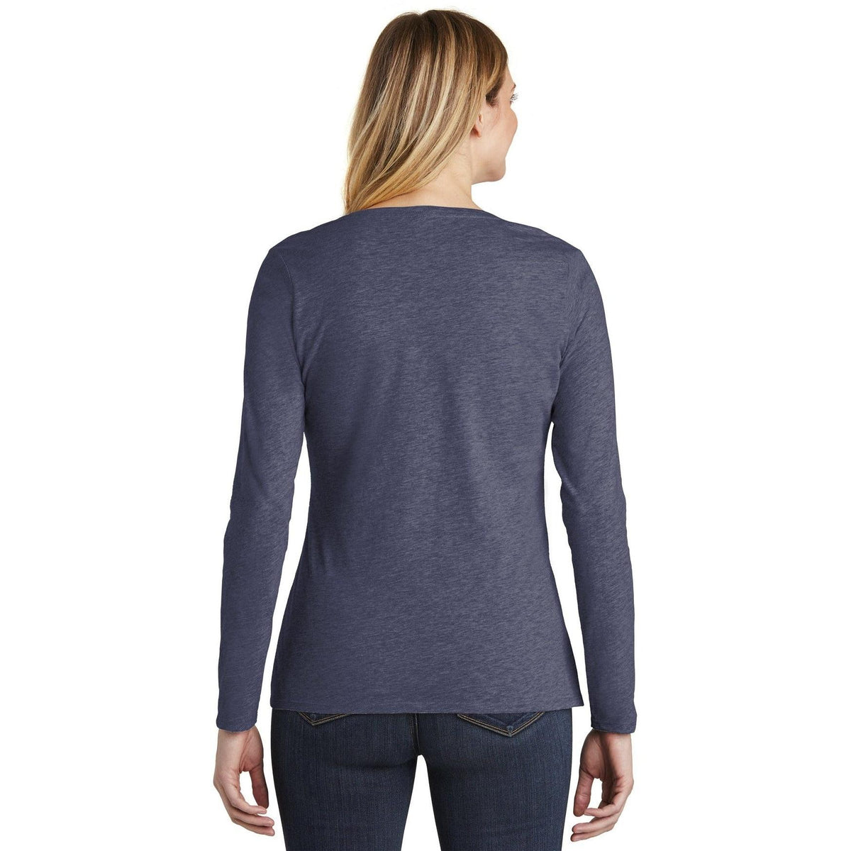 no-logo District Ladies Very Important Tee Long Sleeve V-Neck-Regular-District-Thread Logic
