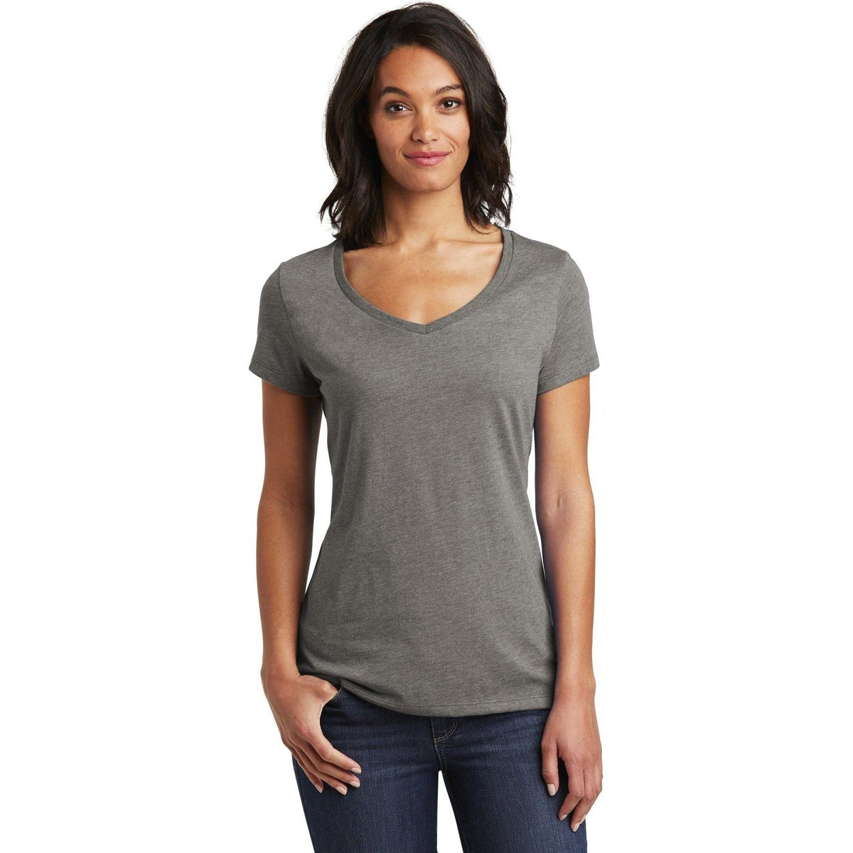 no-logo District Ladies Very Important Tee V-Neck-Regular-District-Thread Logic