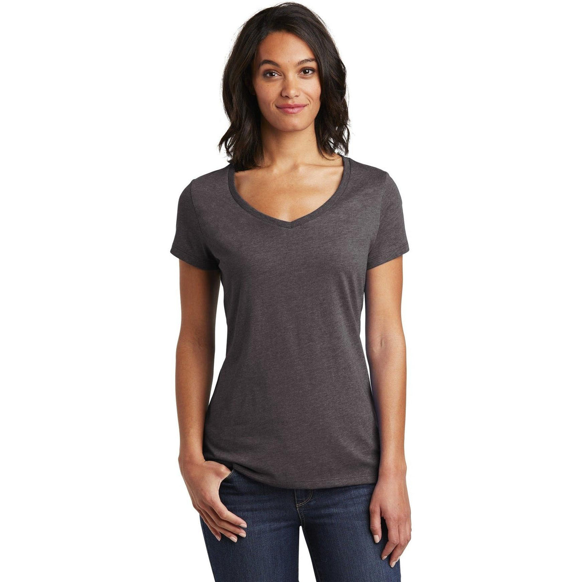 no-logo District Ladies Very Important Tee V-Neck-Regular-District-Thread Logic