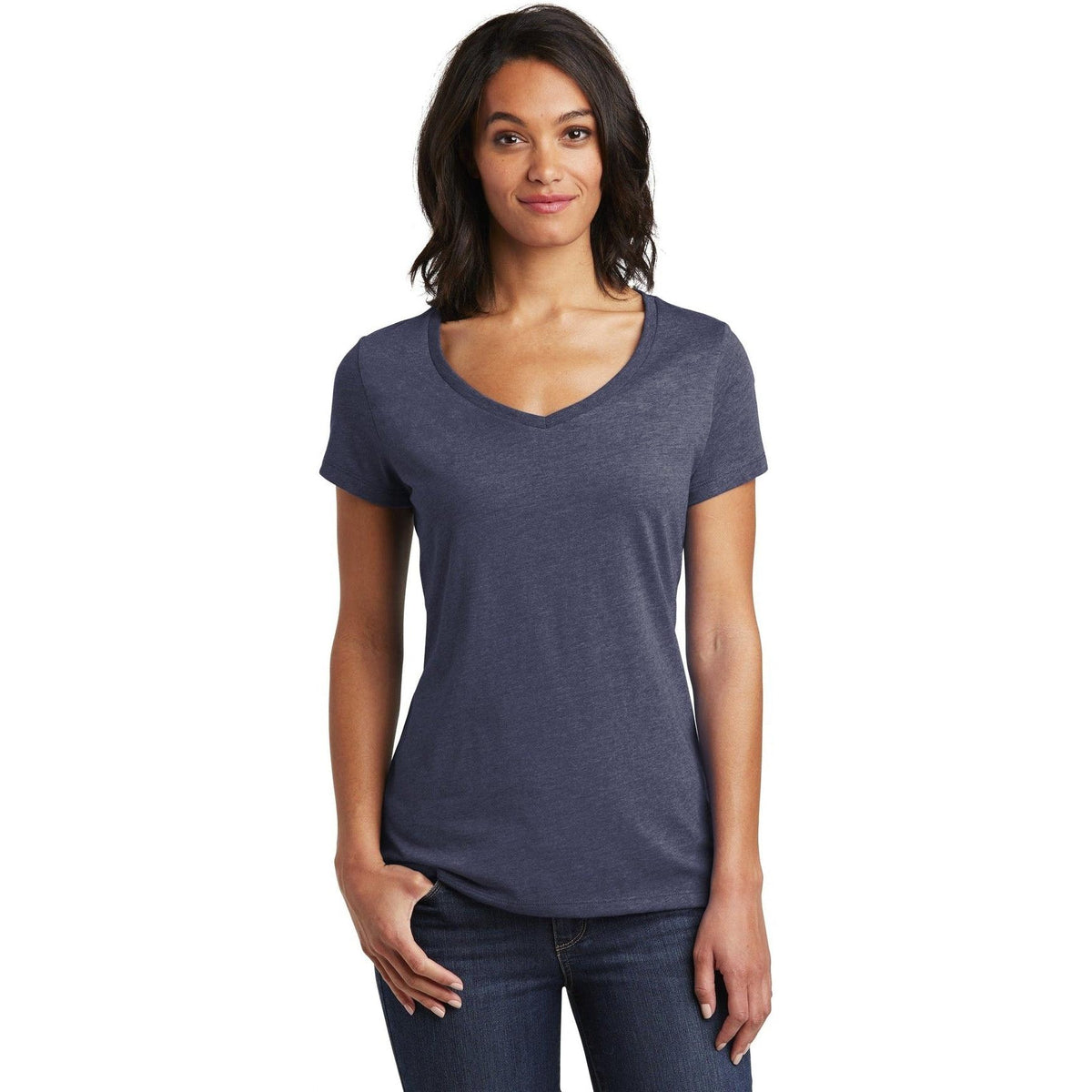 no-logo District Ladies Very Important Tee V-Neck-Regular-District-Thread Logic