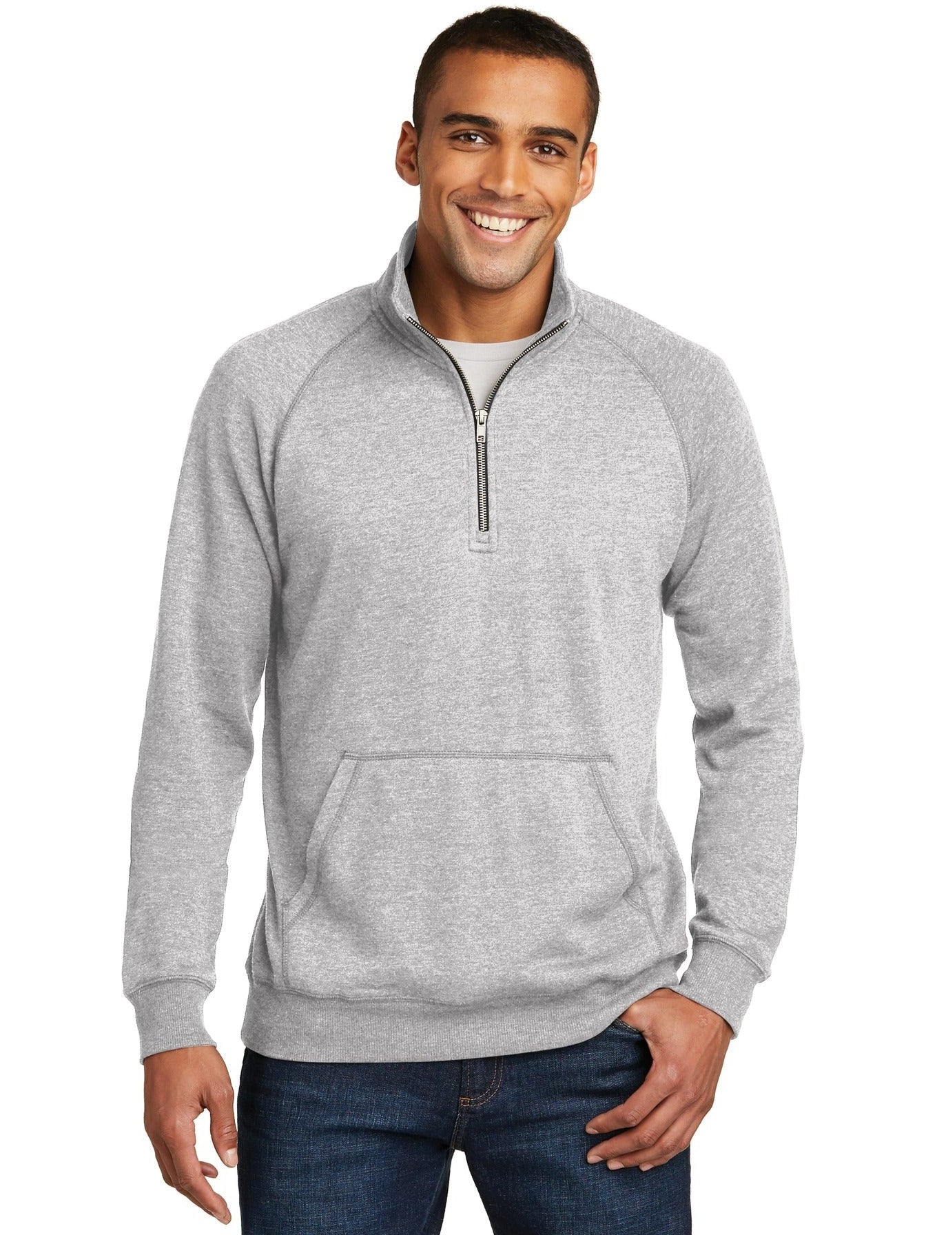 no-logo District Lightweight Fleece 1/4-Zip-Regular-District-Thread Logic