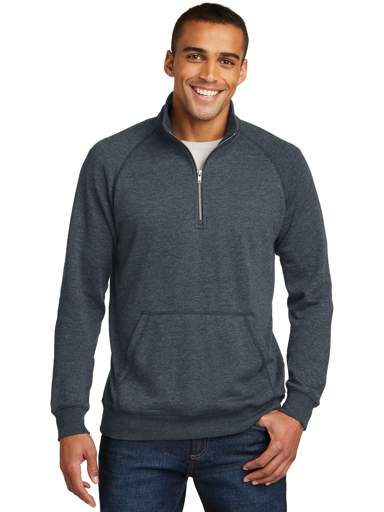 no-logo District Lightweight Fleece 1/4-Zip-Regular-District-Thread Logic