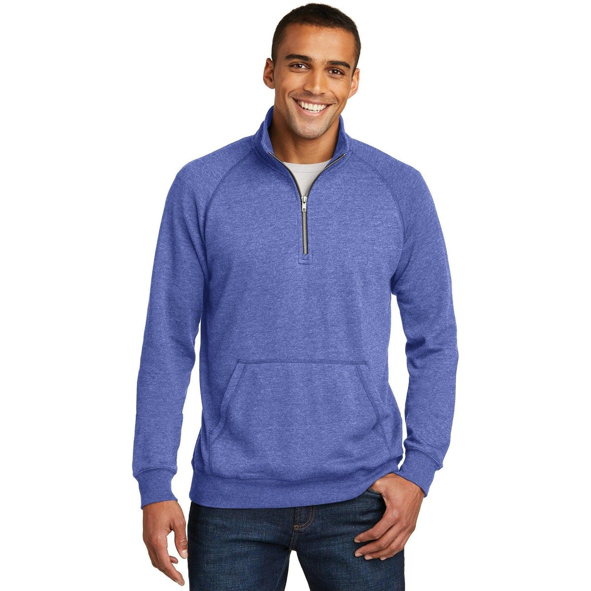 no-logo District Lightweight Fleece 1/4-Zip-Quarter Zips-District-Thread Logic