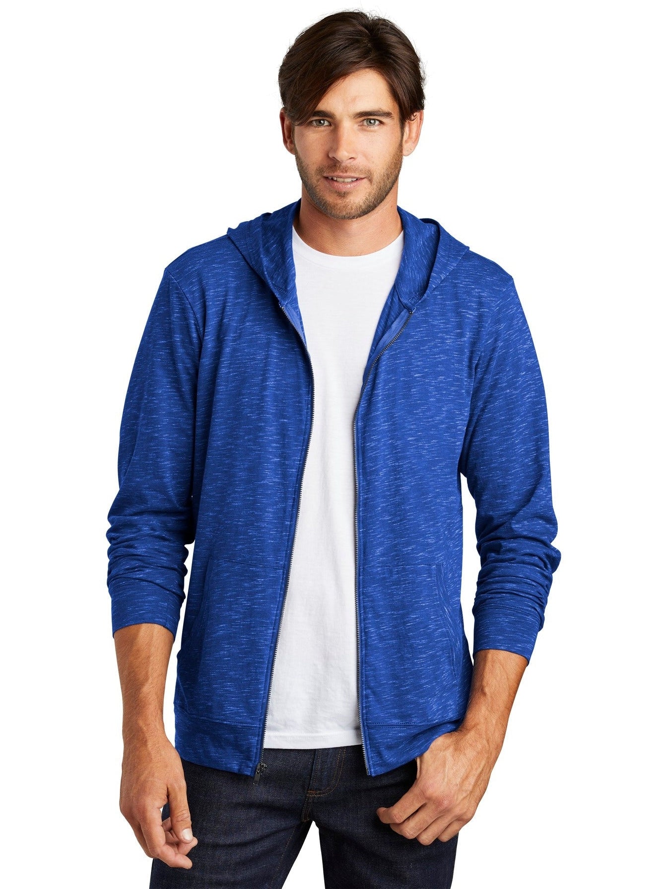 District DT565 Full-Zip Sweatshirt with Custom Embroidery