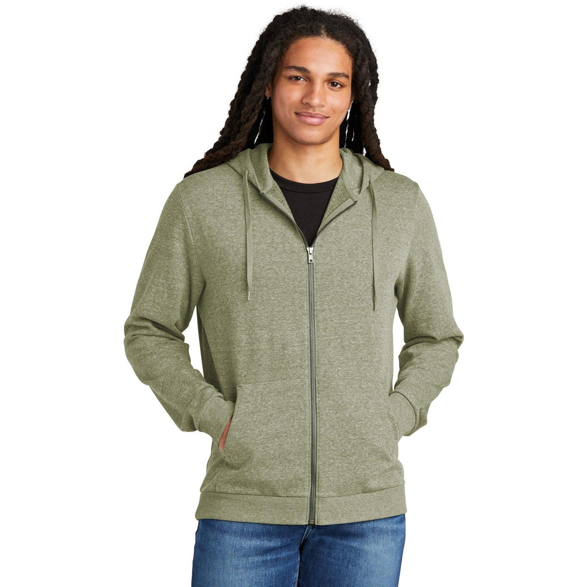no-logo District Perfect Tri Fleece Full-Zip Hoodie-Regular-District-Thread Logic