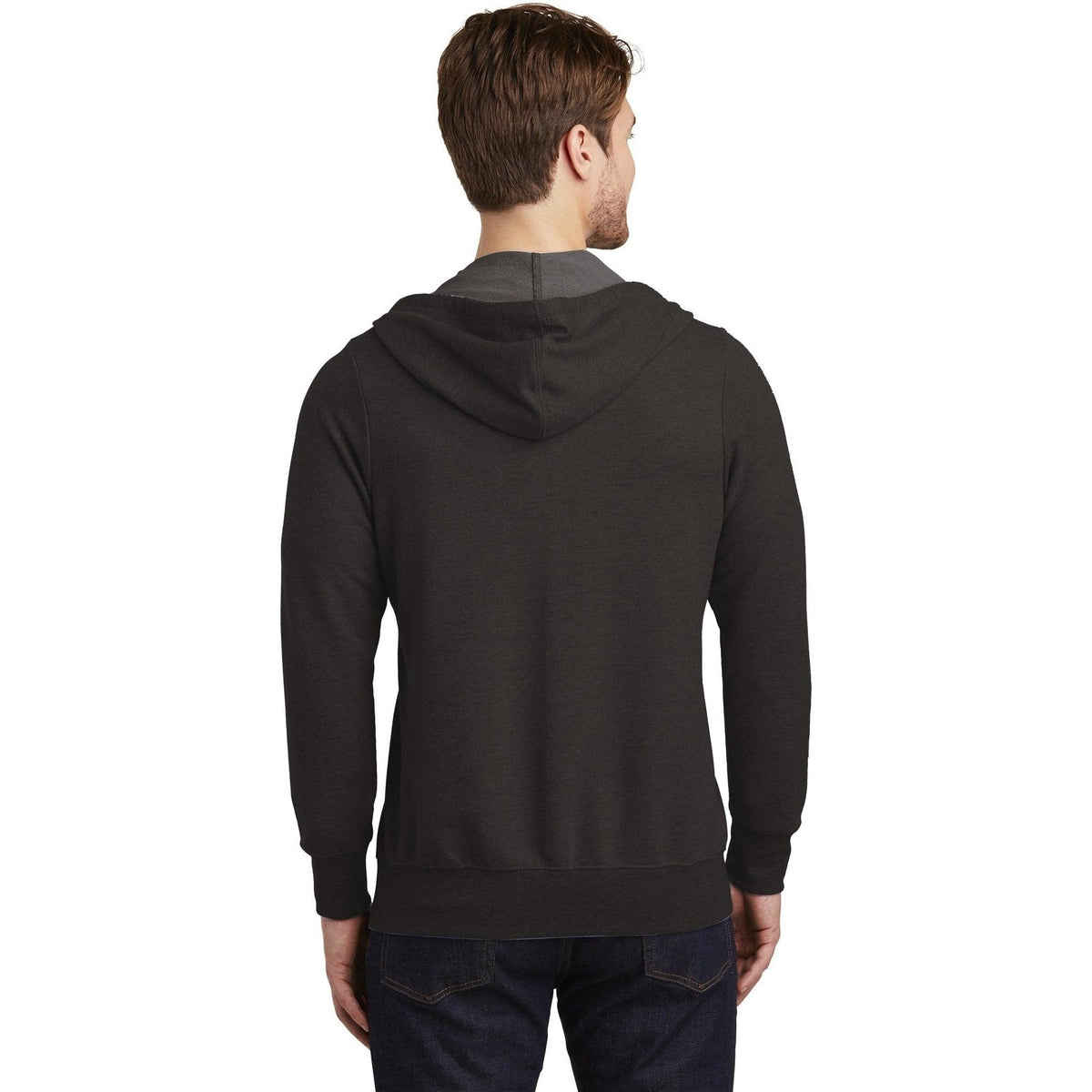no-logo District Perfect Tri French Terry Full-Zip Hoodie-Full Zips-District-Thread Logic
