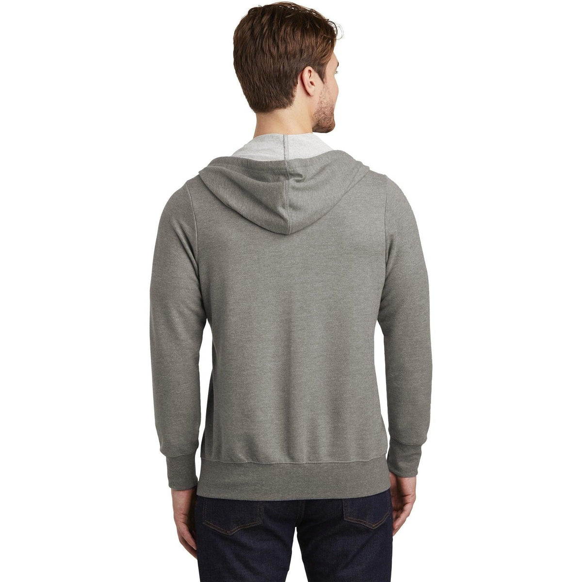 no-logo District Perfect Tri French Terry Full-Zip Hoodie-Full Zips-District-Thread Logic