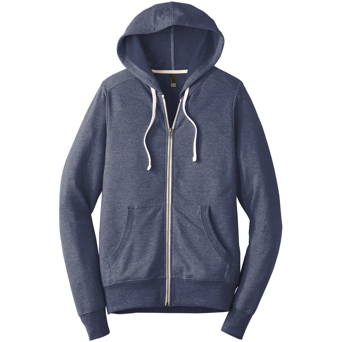 no-logo District Perfect Tri French Terry Full-Zip Hoodie-Full Zips-District-New Navy-XS-Thread Logic